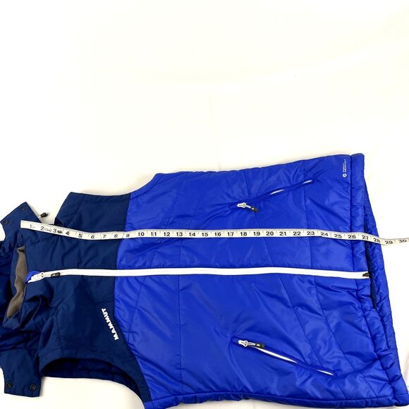 Women’s Mammut Pertex Microlight Zip Blue Hood Ajungilak Vest Jacket Size S - Picture 9 of 9